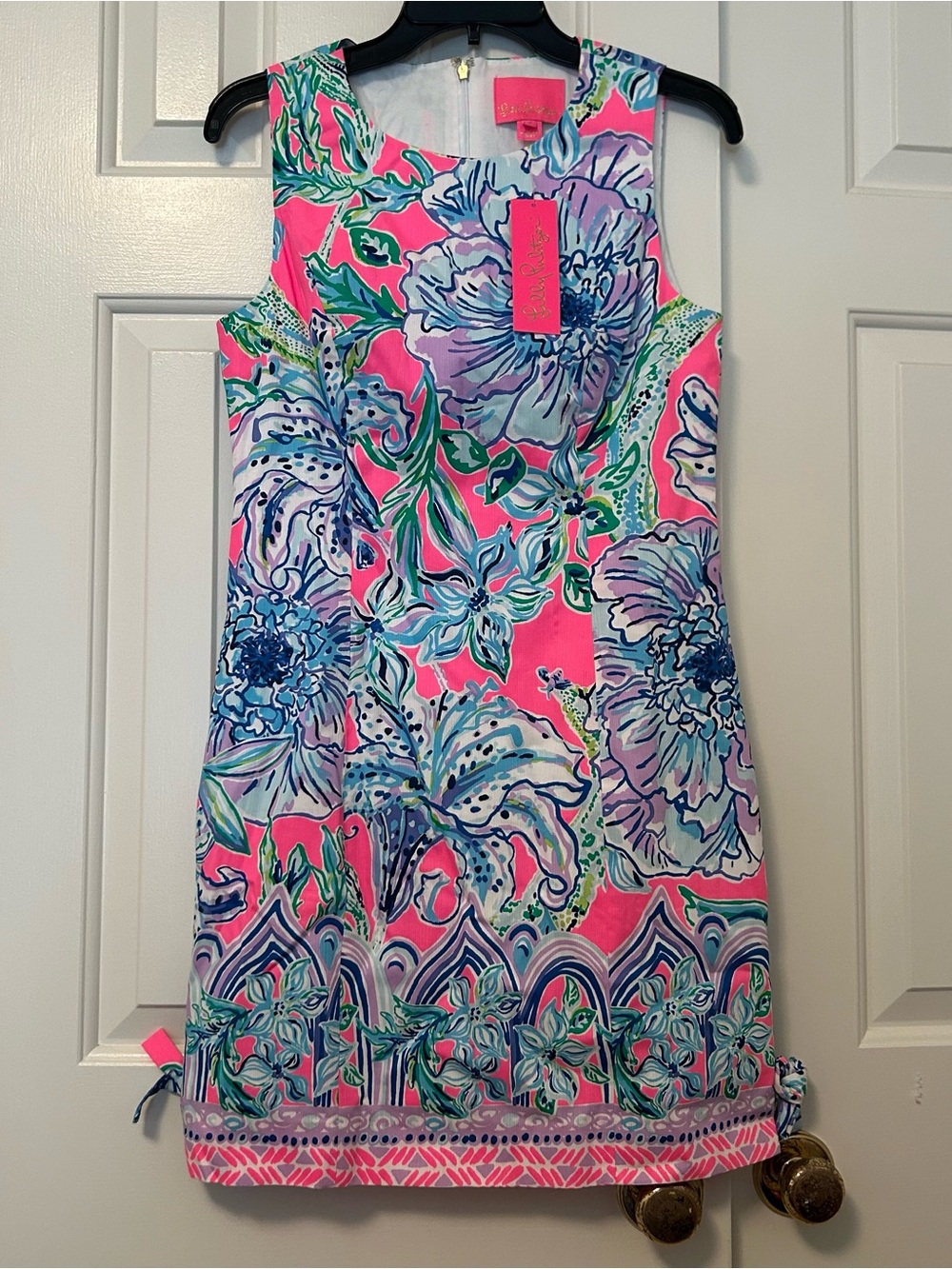 Lilly Pulitzer Mila Stretch Shift Dress Pink Tropics In The Groove Size 2 NWT